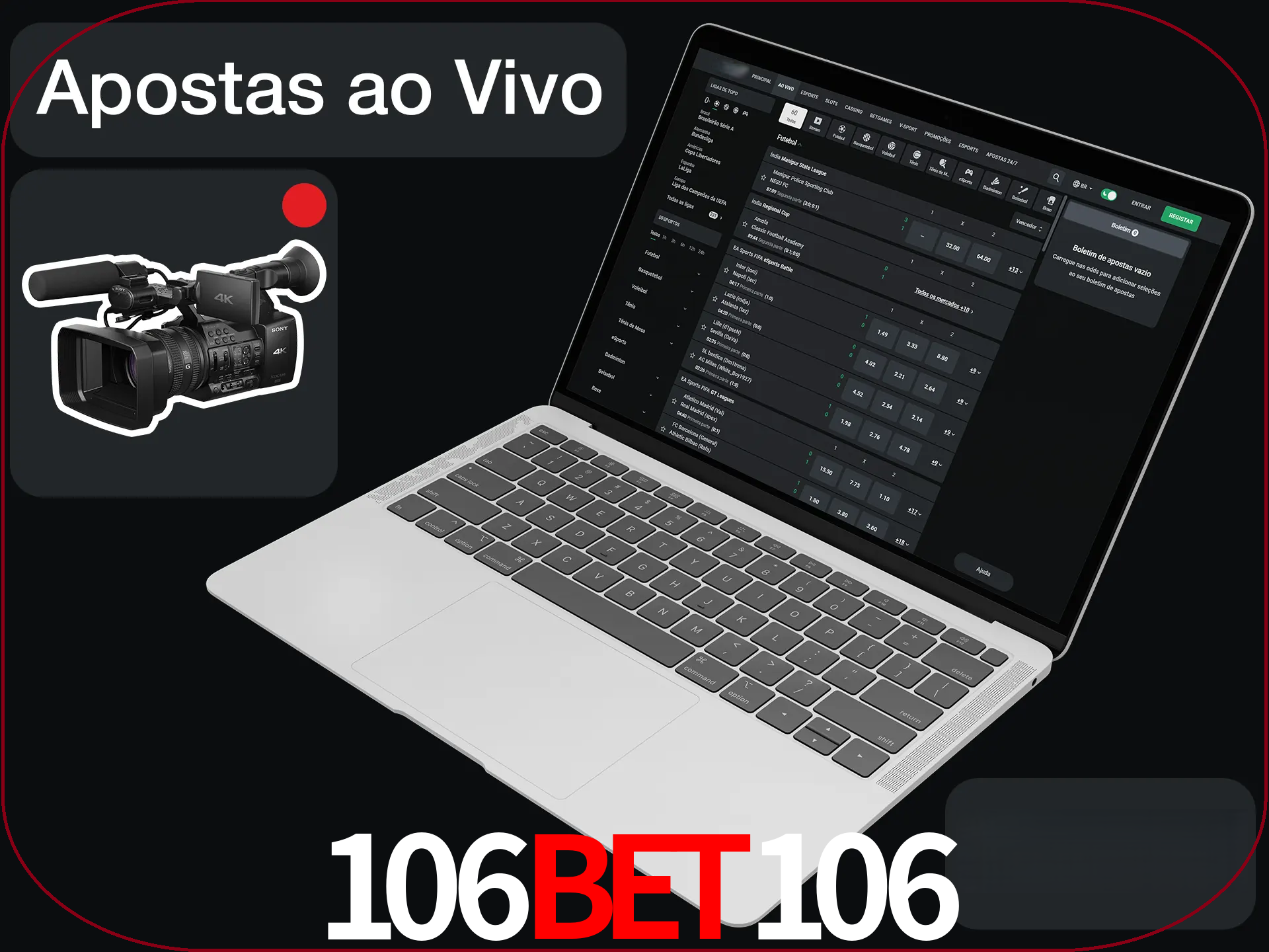 Aposte em formato ao vivo em nosso site.